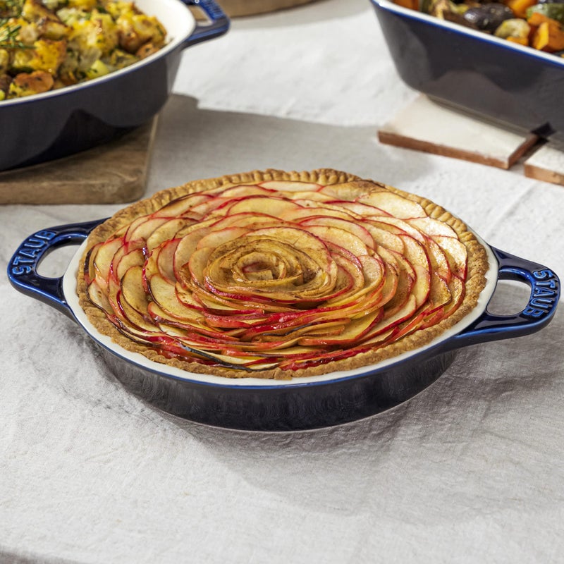 STAUB Ceramic Bakeware-Pie-Pans Dish, 9-inch, Dark Blue - Image 3